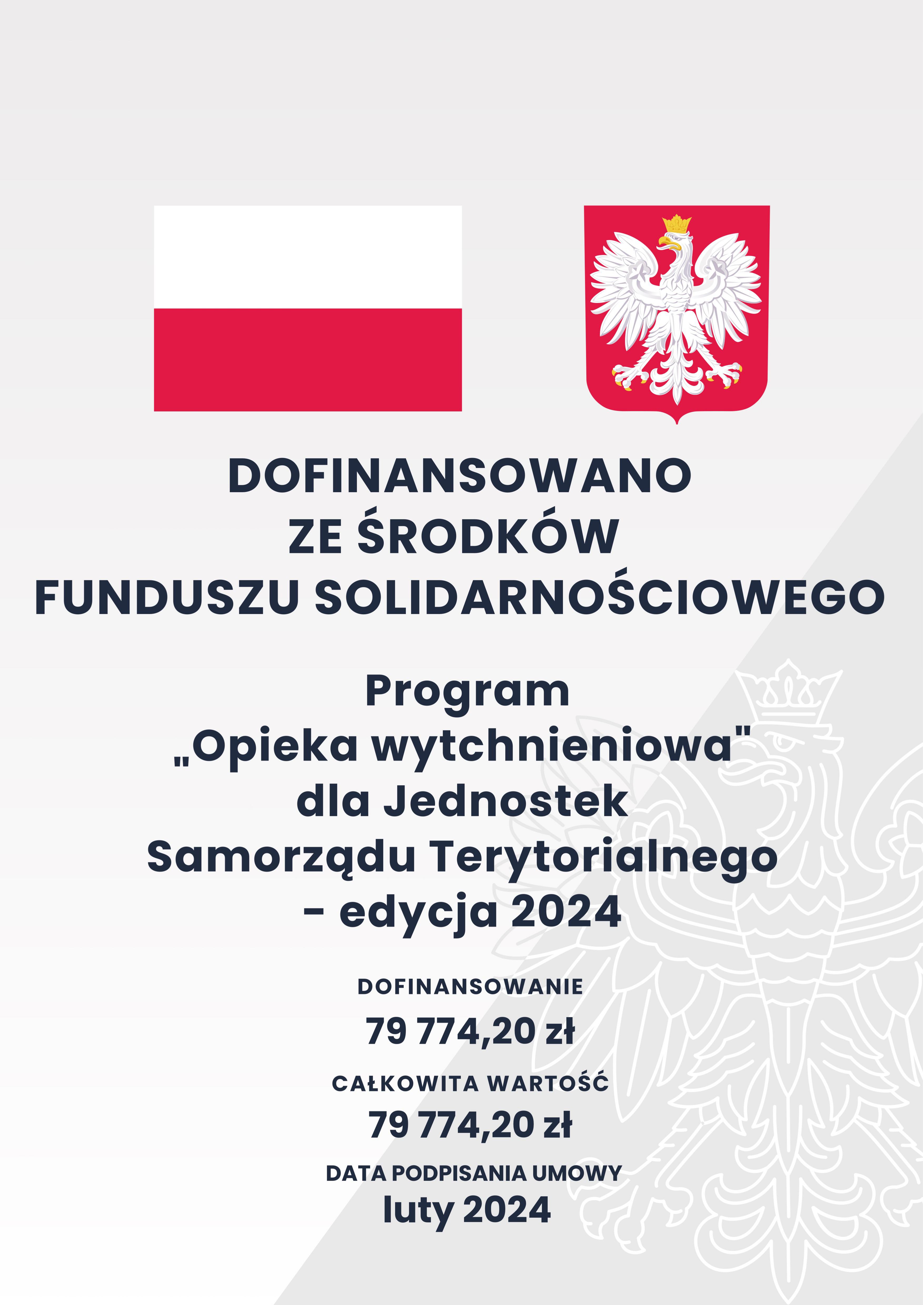 Obrazek przedstawia plakat zawierający informacje o realizowanych Programie 